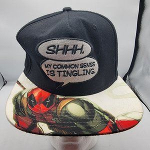 Marvel Deadpool Shhh My Common Sense Is Tingling Adults Black Hat Movie Hero